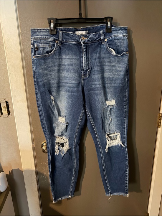 KanCan Denim - KanCan Dark Blue Distressed Skinny Jeans